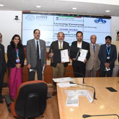 Licensing Ceremony for transfer of ICMR-VCRC developed technology